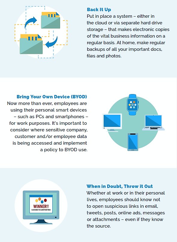 OaklandCyber's tweet image. It's everyone's job to ensure online safety at work!

Keep a Clean Machine
Lock Down Your Login
Back It Up
Have proper Bring Your Own Device policies
When in Doubt, Throw it Out

#CyberAware #cyberawarenessmonth #cybersecurity