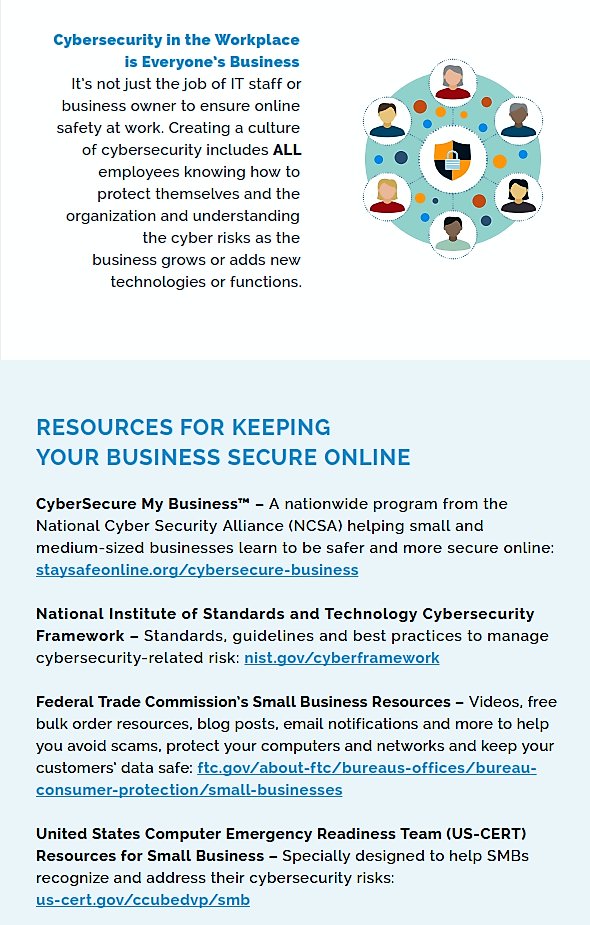 OaklandCyber's tweet image. It's everyone's job to ensure online safety at work!

Keep a Clean Machine
Lock Down Your Login
Back It Up
Have proper Bring Your Own Device policies
When in Doubt, Throw it Out

#CyberAware #cyberawarenessmonth #cybersecurity