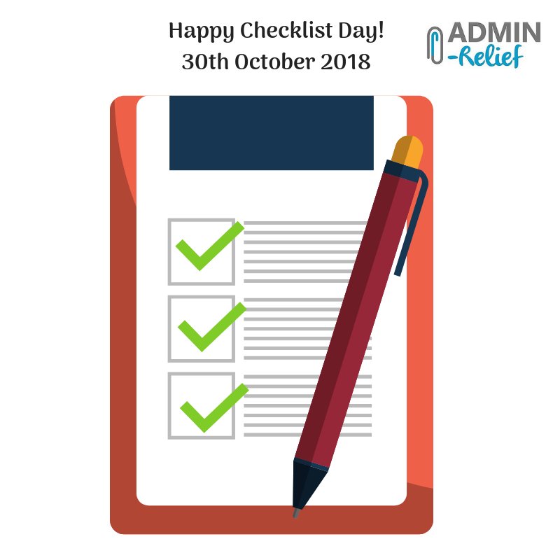 hayleyrelief's tweet image. #AdminRelief #ChecklistDay2018