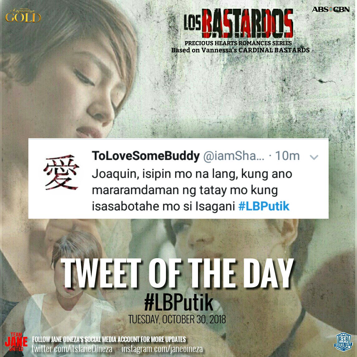 janeoinezafnboy's tweet photo. Tutukan pa ang mas umiinit na alitan sa pagitan ng mga bastardo na sina Isagani at Joaquin! 

Sa mga di nakanuod ngayon pwede nyong balikan ang maiinit na eksena sa Iwantv! #LBPutik https://t.co/7tJjWFiFab