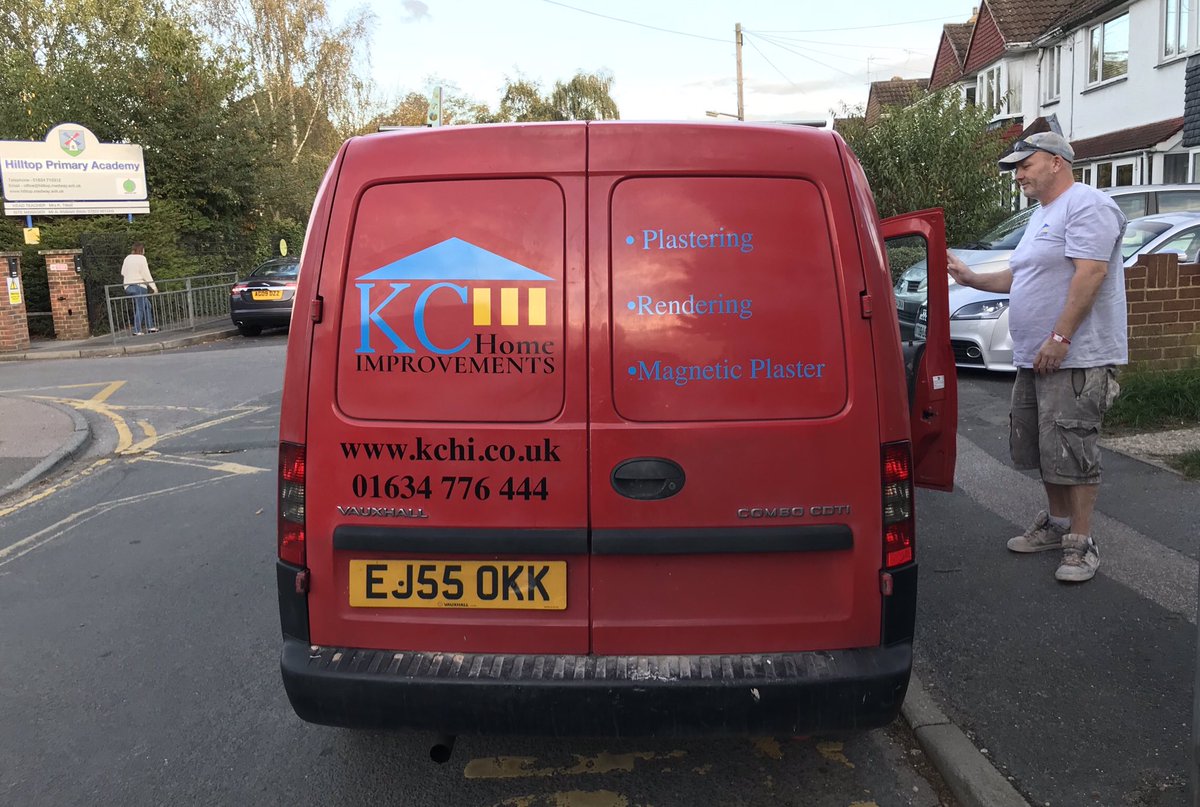 kingoftints's tweet photo. Another little signwriting job carried out for Medway based plastering firm, KC Home Improvements. These guys supply and install magnetic plaster!! #kot #kingoftints #tint #windowtint #vinyl #wrap #signwriting #plastering https://t.co/kEqviVyJb4