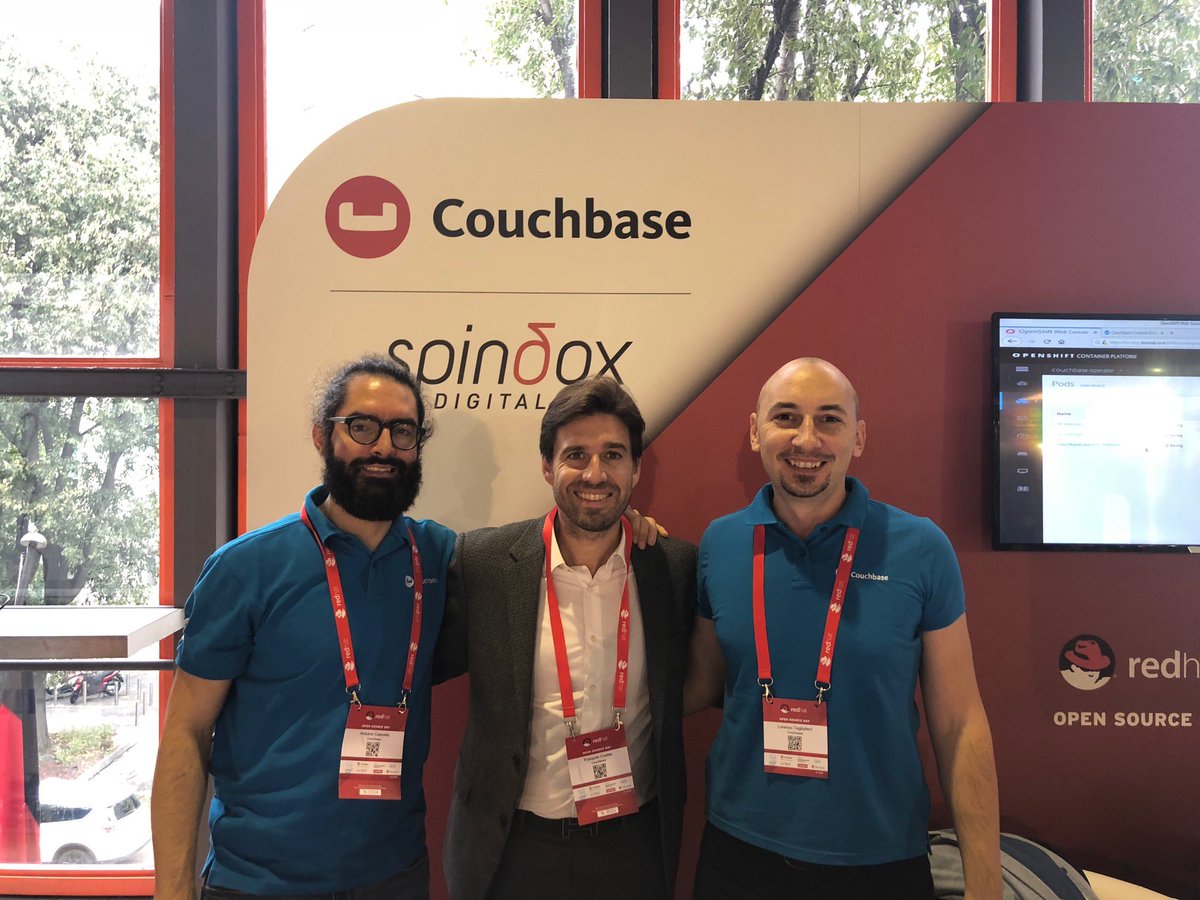 couchbase's tweet image. Esegui #Couchbase come un database stateful #NoSQL completamente autogestito insieme ai tuoi microservices nella stessa piattaforma @RedHat #OpenShift grazie all’operatore autonomo. #RedHatOSD #OpenSourceDay #Milano2018 #Kubernetes.