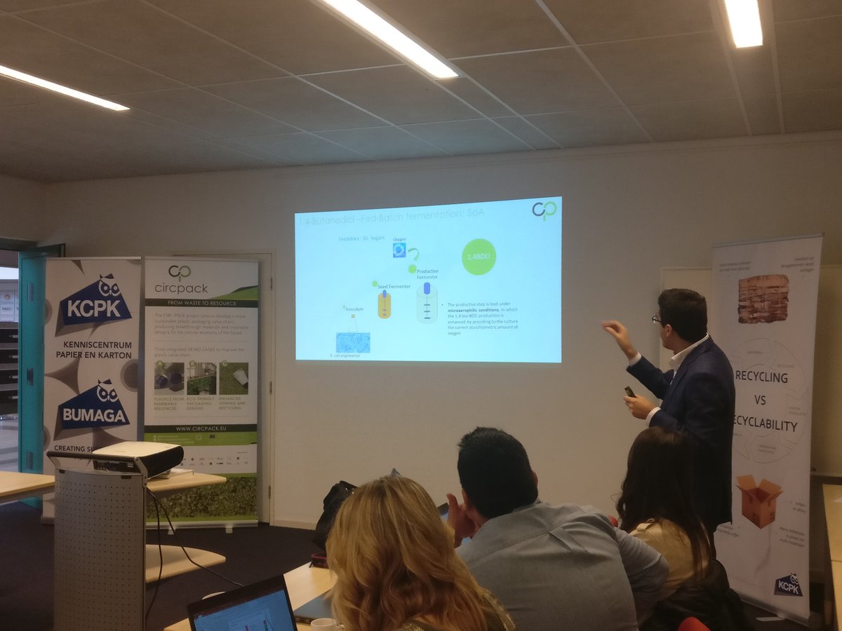circbiocarbon's tweet photo. #CIRCPACK is in Arnhem 🇳🇱 this morning for a Dutch steering committee meeting hosted by @KCPK_Arnhem. On the agenda? The latest project progress and technical talks ahead of tomorrow's #circulareconomy workshop.

Up now, a #plastics masterclass with Alessandro D'Elicio @Novamont. https://t.co/EJcOFUgTl5