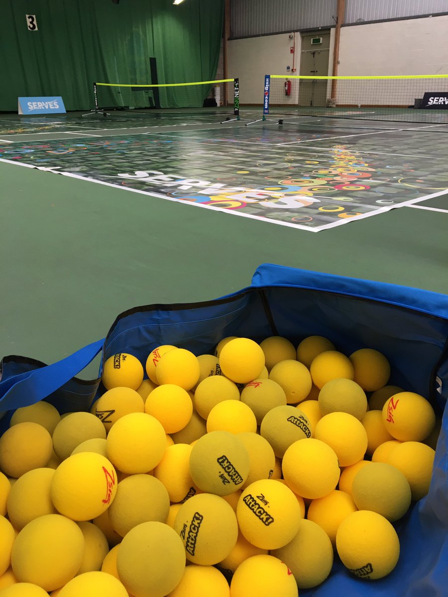 TennisFndation's tweet photo. READY TO GO!!!

We’re all set up &amp; ready for  our SERVES Festival in Birmingham today! Bringing 60 young people new to tennis together from diverse sites across the Midlands!

#SERVESMidlandsFestival18 #TFSERVES #TennisAnyWhere https://t.co/DFABnKAmJE