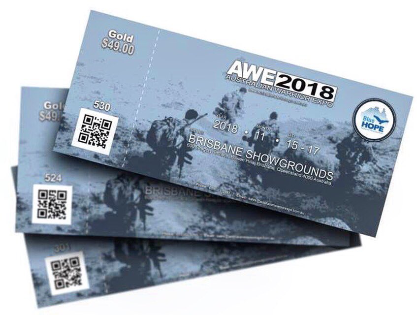 BlueHopeSupport's tweet image. Team, 

Blue HOPE is an official charity partner for the Australian Warrior Expo to be held in Brisbane between the 15th and 17th of November.  Don't forget to drop by the Blue HOPE stand to say g'day to us as well!

australianwarriorexpo.com.au/products/austr…