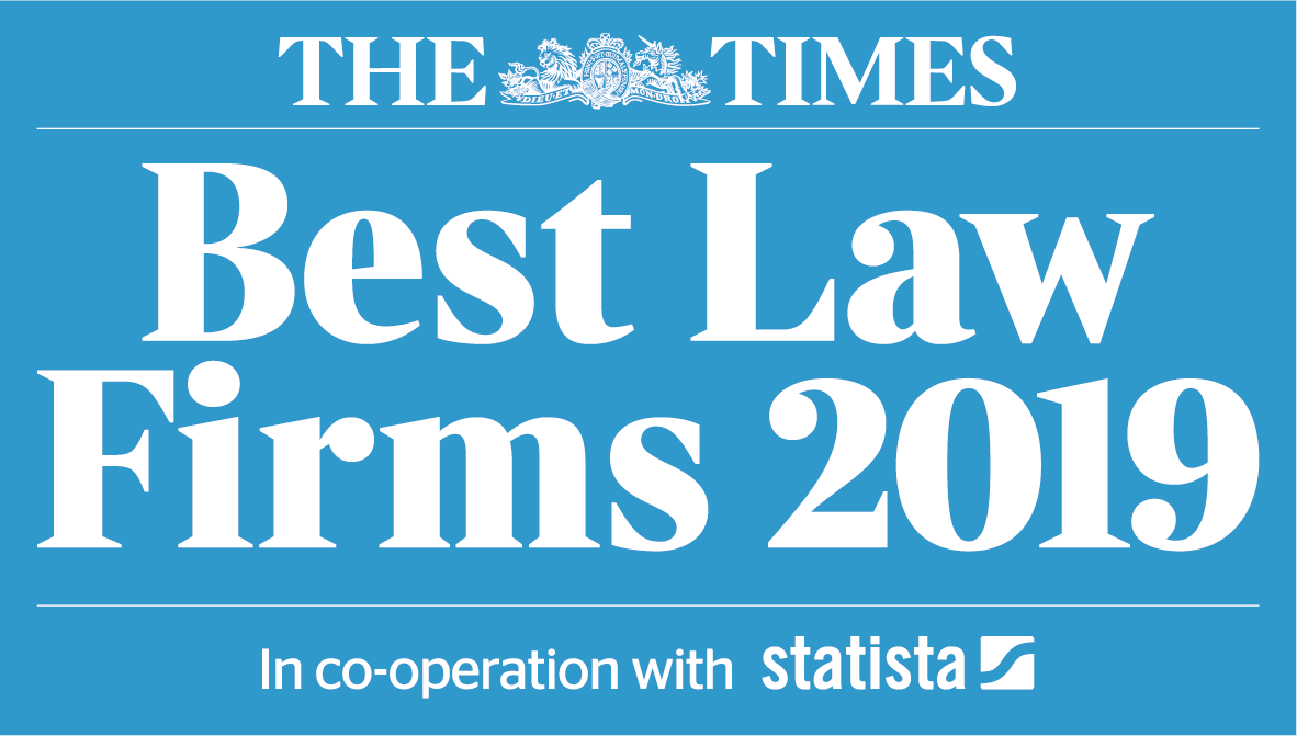 We're proud to have been named as one of the top law firms by @TimesLaw in its new Best Law Firms 2019 guide. bit.ly/2ACCH9b