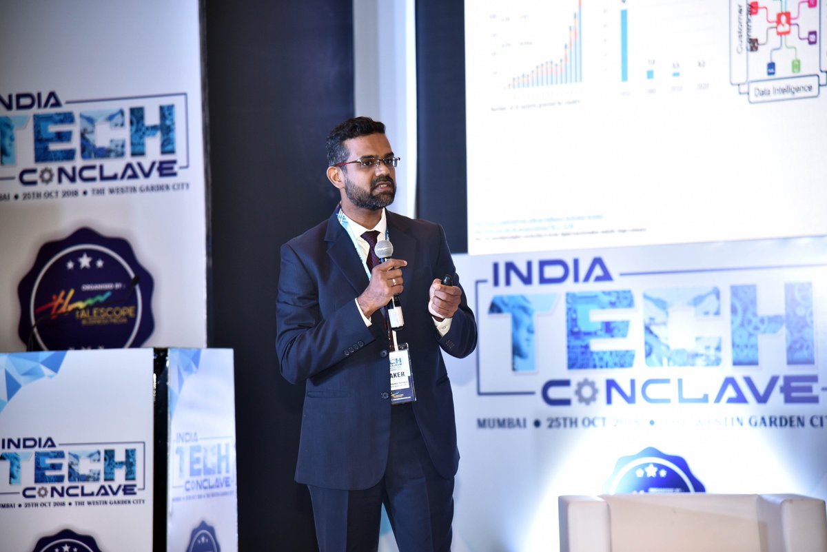 TalescopeBM's tweet photo. Session Highlights
Topic: "Transforming your organisation to leverage AI technologies"
Speaker - Mr. @poyyale
#IndiaTechConclave #Session #adoption4.0 #Technologies #Automation #FMCG #Pharma #AI https://t.co/9zfkG3Wv35