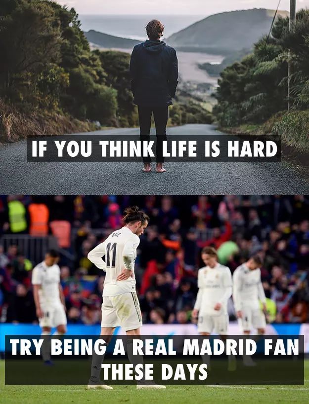 Football Memes "Real Madrid fans nowadays ☹️ / Twitter