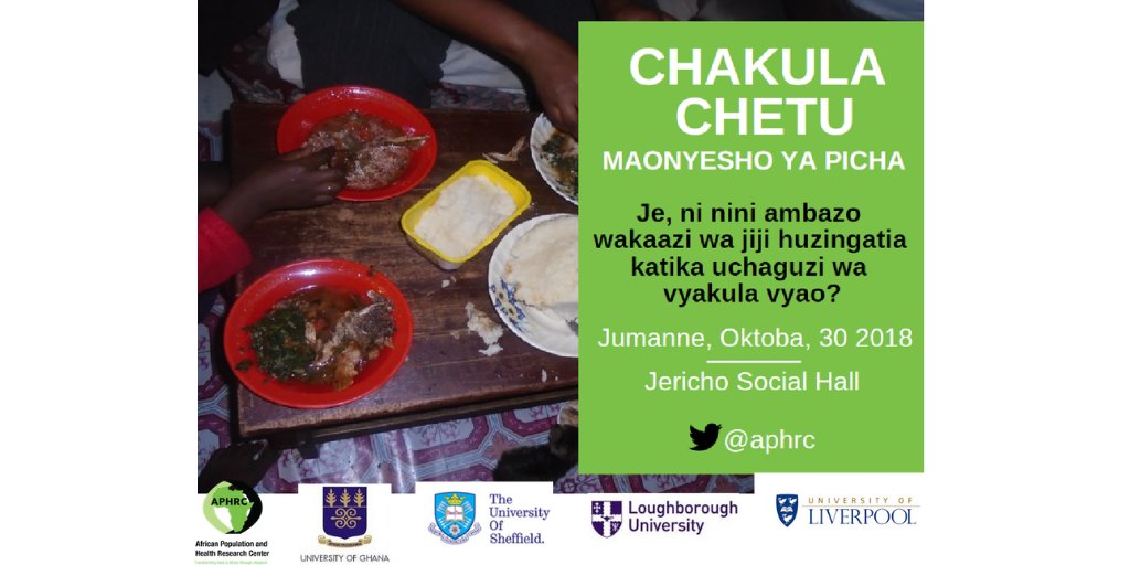 If you're near Jerico Social Hall in #Makadara today, pass by the free exhibit happening now called Why We Eat What We Eat - a #Photovoice exhibit as a part of the <a href="/TACLEDStudy/">TACLED Study</a> on non-communicable diseases #NCDs