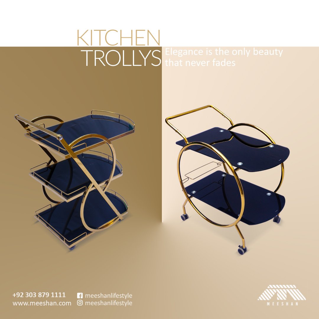 We have the most Elegant trolleys in town.
.
Call or WhatsApp Us- 03038791111
Visit Our Online Store - meeshan.com
.
#Meeshan #newcollection #ordernow #shopnow # #lifestyle #kitchentrolly #trollys #kitchentrolley #homekitchen #teatrolly #teatrolleys #coffeelover
