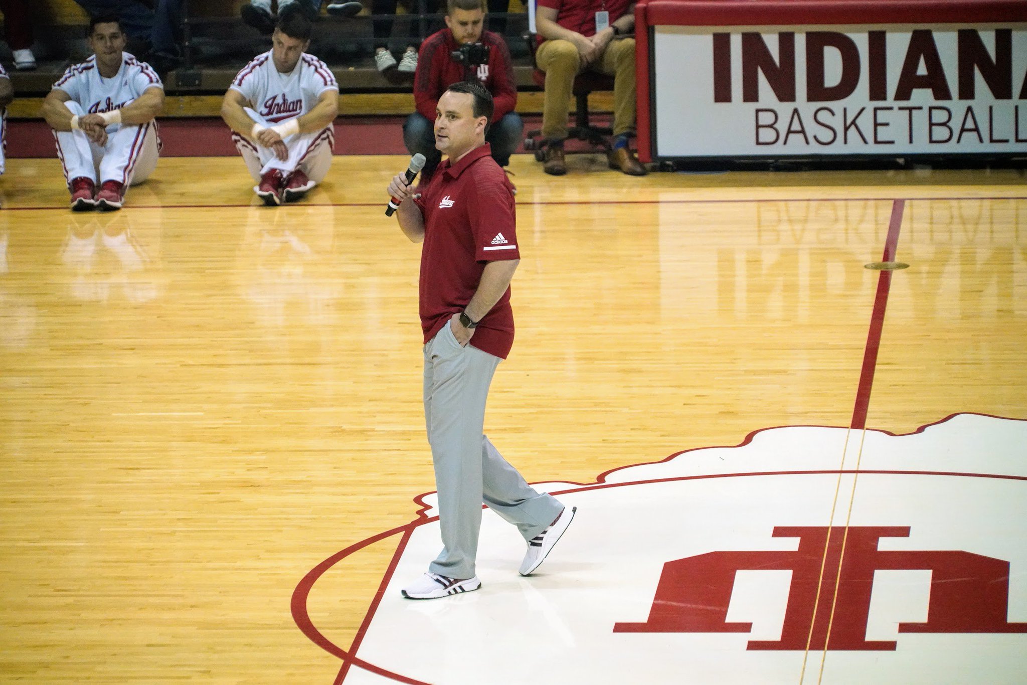 Happy birthday to Indiana head coach He celebrates the big 4 0 .  