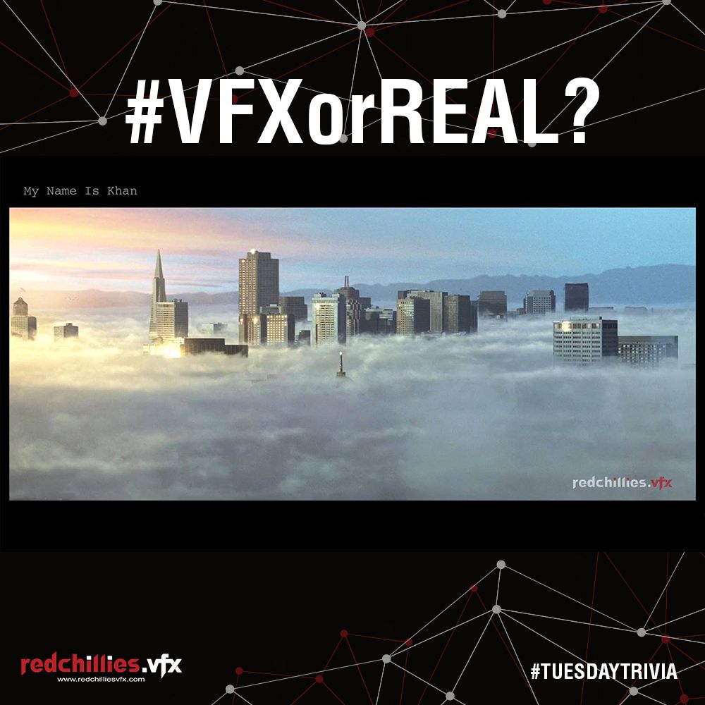 vfx_redchillies's tweet photo. #TuesdayTrivia Is this #VFXorREAL? From the movie MyNameisKhan Dharma Productions #triviawithrcvfx https://t.co/no2kKWqJHg
