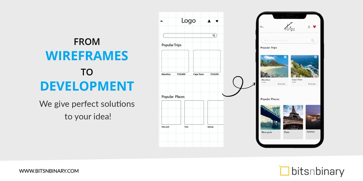 bitsnbinary's tweet image. Starting from UX Research to Wireframes and Prototype to UI design & Development, we provide one stop solution to your idea! #Bitsnbinary #UIUX