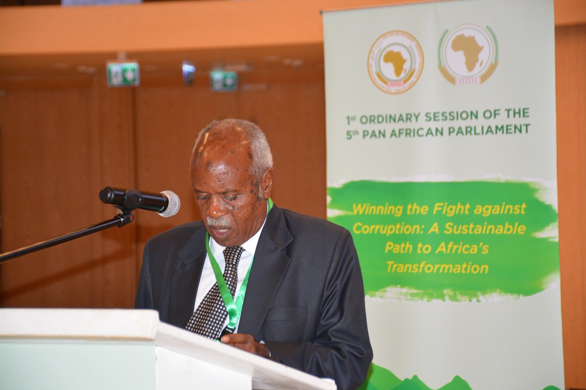 AfrikParliament's tweet photo. Prof. Al-Amin Abu-Manga, member of the @APRMorg Panel of Eminent Persons, presents country review reports with a focus on Chad to the @AfrikParliament plenary during the #OrdinarySession in Kigali. #TakingPAPthePeople #RwandaHostsPAP #PAPSession https://t.co/dQdElKYhiU