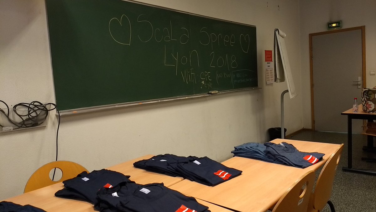 At 10h we open yet another 💟Scala spree💟, just after <a href="/odersky/">Martin Odersky</a> 's keynote <a href="/ScalaIO_FR/">Scala.IO</a> Lyon!
Join us if you're around