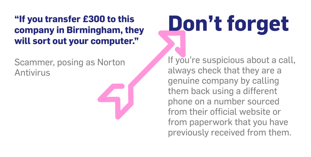 Fraudsters posing as software companies are telling vulnerable people that they need to download software to protect their computers. 

#TakeFive to look at these examples of software fraud which have been reported to us by our colleagues and customers
