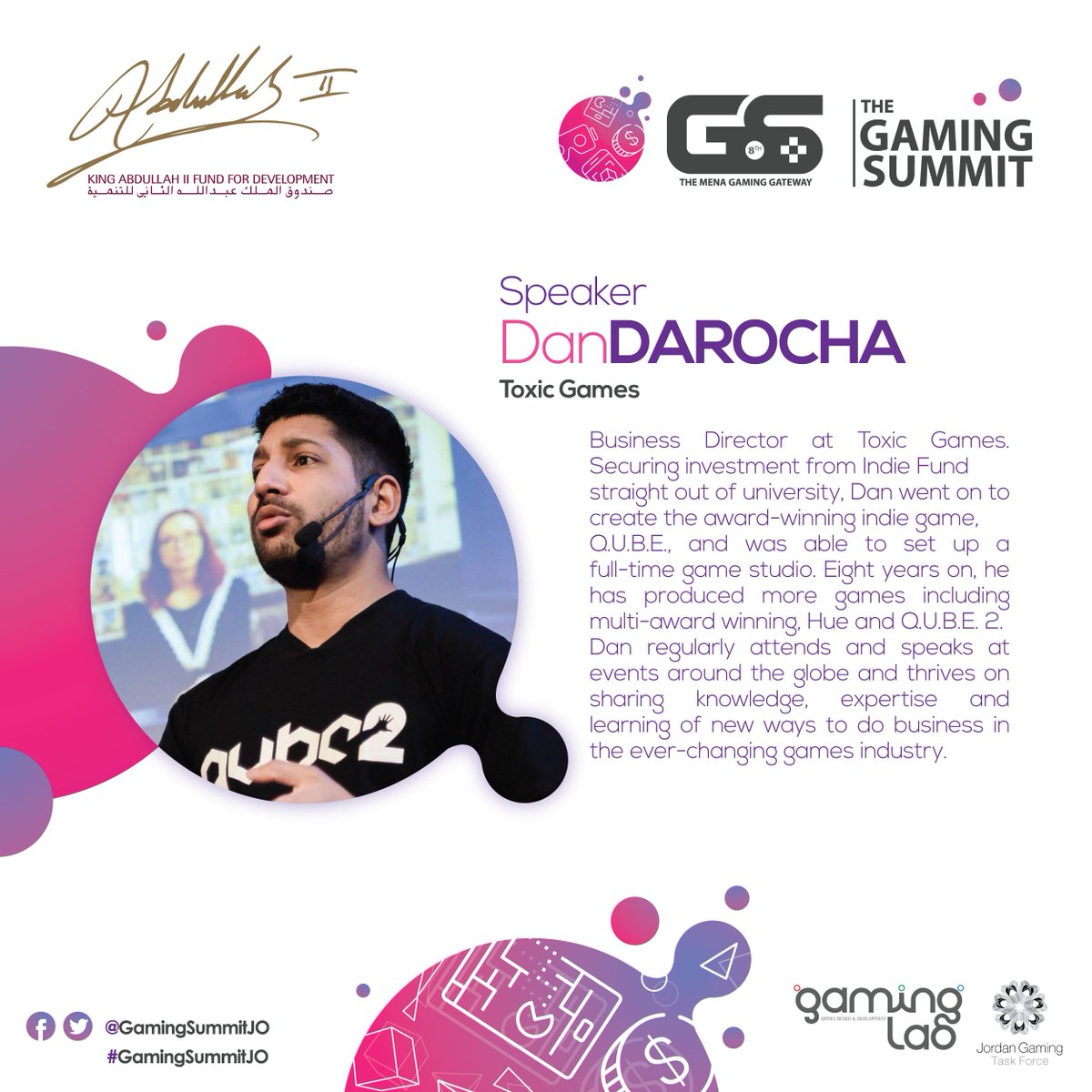 GamingSummitJO's tweet photo. احد المتحدثين في القمة الثامنة لصناعة الالعاب الالكترونية التي ستعقد خلال الفترة ٣-٤ / ١١

One of the speakers at the 8th Gaming Summit held during the period of 3-4 / 11

#GamingSummitJo #JO 
@KAFDJordan 
@GamingLabJo https://t.co/gBtr6LW2Rf