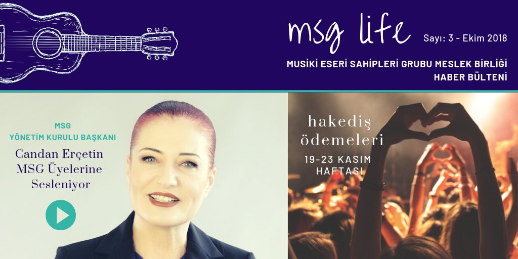 msg_online's tweet photo. Üyelerimiz için sürdürdüğümüz çalışmalardan haberleri, sosyal medyanın yanı sıra e-bültenimizden de takip edebilirsiniz. MSG üyelerimize e-posta yoluyla ulaştırdığımız bültenimizin üçüncü sayısı, yayınlandı: https://t.co/SFKy23776l
#msg #msglife #msgebülten #msgçalışıyor #telif https://t.co/AXWJbRra1v
