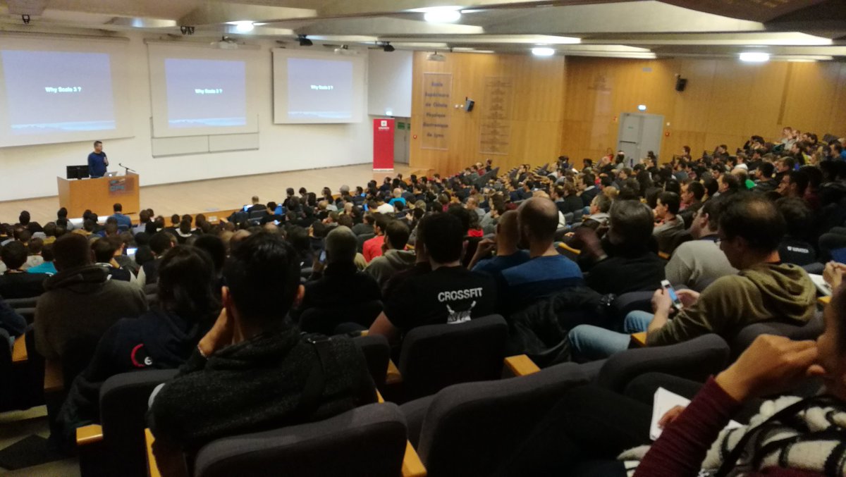 ScalaIO_FR's tweet image. Packed room for @odersky speaking of Scala 3 #ScalaIO2018