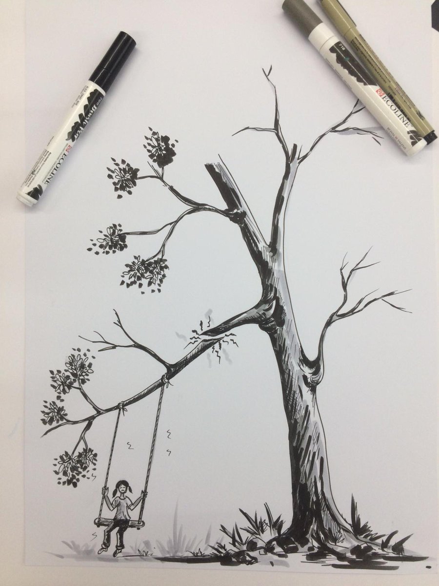 IbnQymGroup's tweet photo. INKTOBER 30 #jolt
.
.
.
#inktober #inktoberspotlight #inktober30 #nature  #ecolinebrushpen #pigmamicron #inktober2018 #arts #artwork #drawing #penartwork #branch #tree #swing #artist #art #artista #inkillustration #artink #brushpen #ibnalqayyim_bookstore #artdoha #qatar https://t.co/nEgqn6BKPw