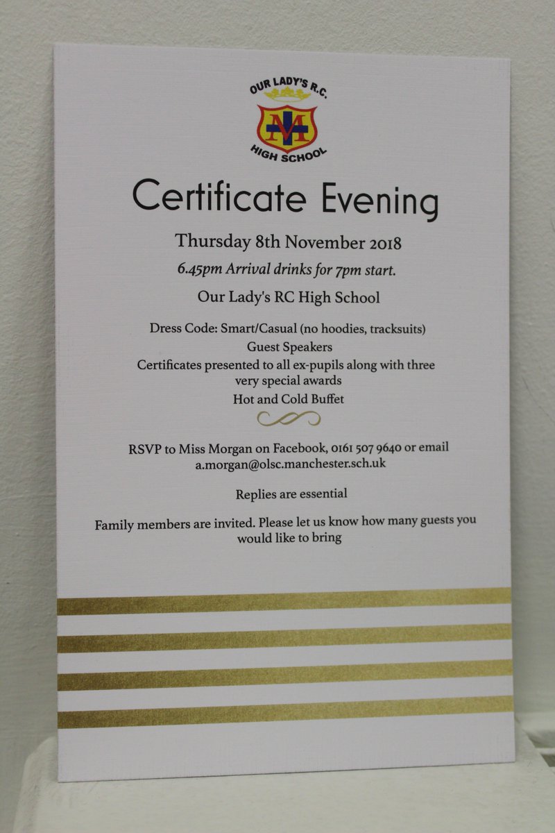 OlhsTweets's tweet image. Next Thursday evening we will be welcoming last year's year 11 cohort back to Our Lady's to celebrate their outstanding GCSE success.
Our Certificate Evening is always such an uplifting evening and one we are very much looking forward to. #celebratingsuccess #GCSEs2018