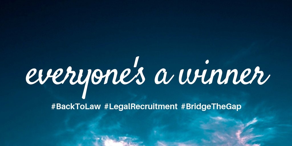 Congratulations to one of our #BackToLaw candidates whose role has just been upgraded from interim to permanent, and who started her new role yesterday. #LegalRecruitment #BridgeTheGap #WinWin