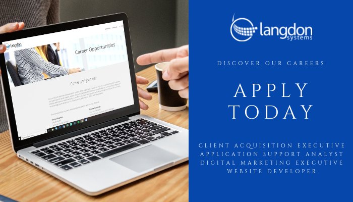 Langdon Systems is currently hiring for the following positions: 

#ClientAcquisitionExecutive #ApplicationSupportAnalyst #DigitalMarketingExecutive #WebDeveloper

Apply here: indeedjobs.com/langdon-system… …

#Hiring #Recruitment #Jobs #IT #Marketing #Careers #Hired #CustomerService