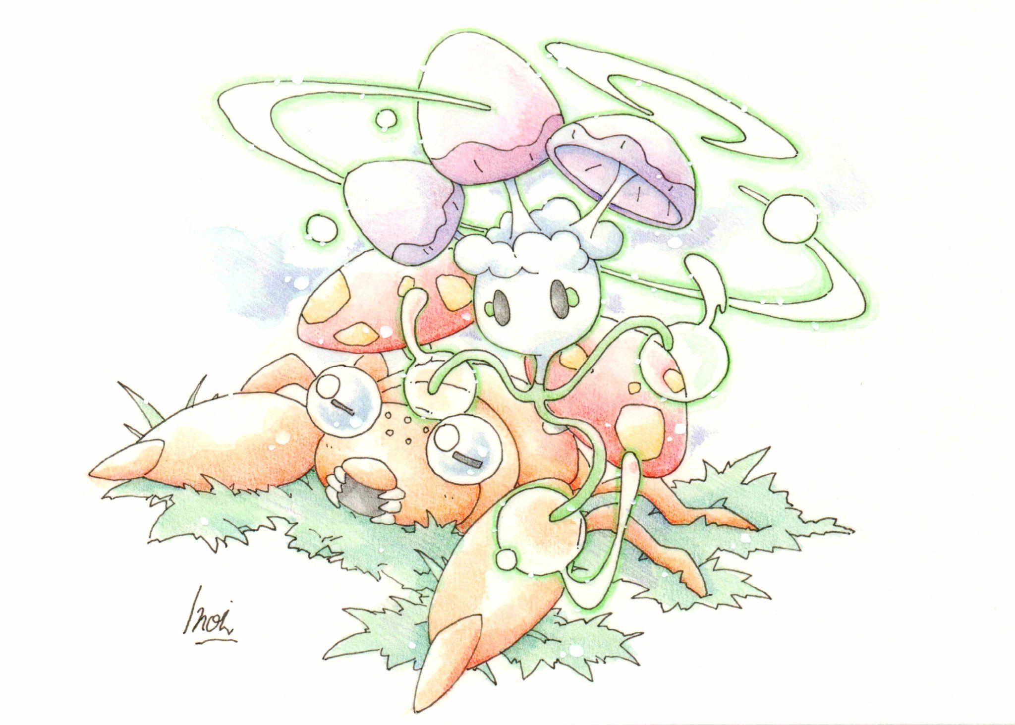 Inori 今日のポケモン図鑑 ｎｏ ７３７ ネマシュの ちからをすいとる T Co P2kwdt9ool Twitter