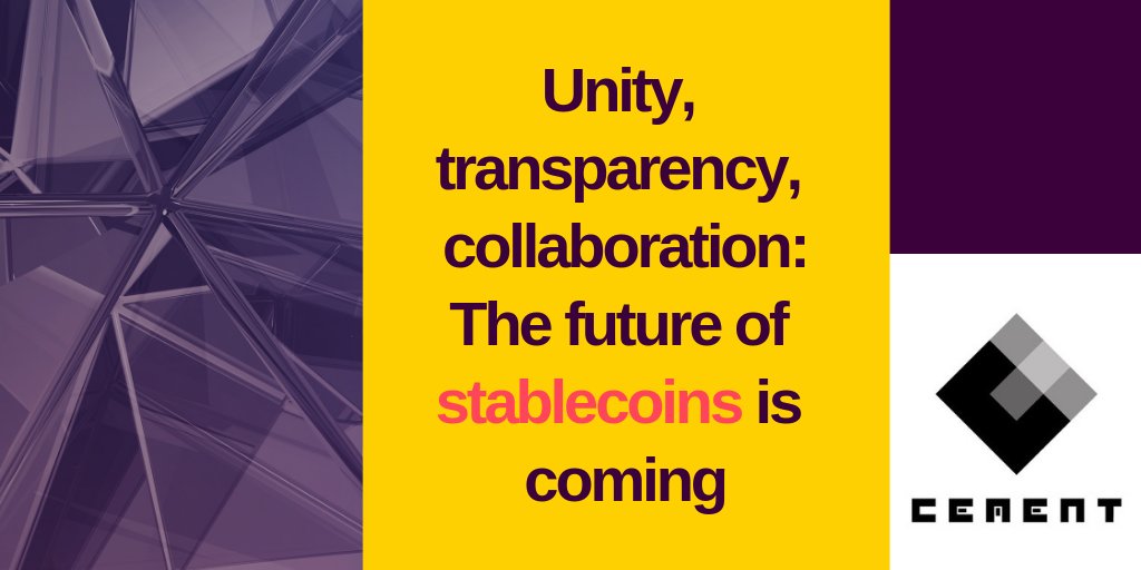 Unity, transparency, collaboration: The future of #stablecoins is coming.