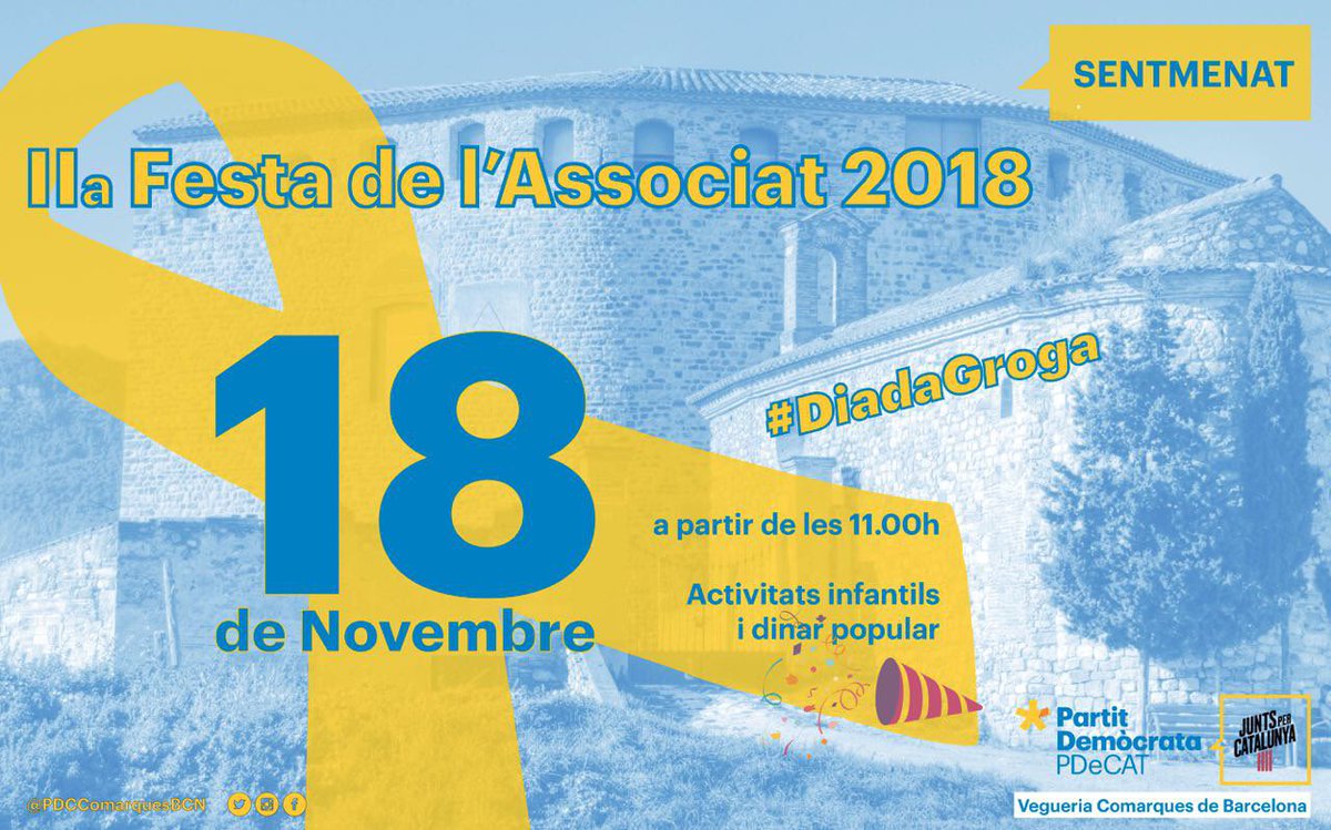 juntscomarqbcn's tweet photo. 📆Diumenge 1️⃣8️⃣ de Novembre
⏰A partir de les 11h 
📍a Sentmenat

IIa FESTA DE L’ASSOCIAT
#DiadaGroga 🎗

Vine a gaudir amb familia 👨‍👩‍👧‍👦 un dia ple 🎊d’activitats, 🎶música, ⛺️paradetes, 🤹🏾‍♂️magia, 🍽dinar i moltes sorpreses...  

US ESPEREM!!! https://t.co/paHOkYOiCd