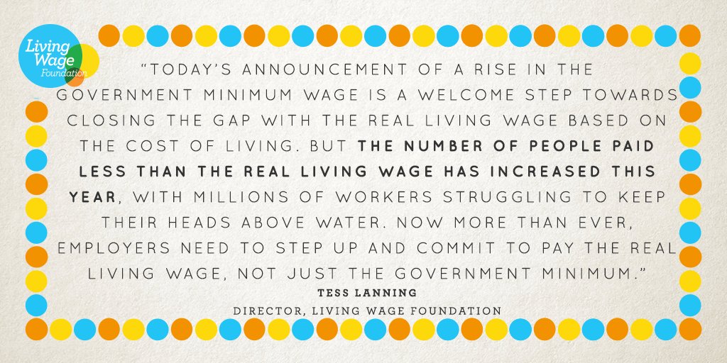 LivingWageUK's tweet image. Tess Lanning, Director of @LivingWageUK responds to yesterday&apos;s #Budget18 and the rise in the government minimum wage. &apos;A welcome step...but the number of people paid under Living Wage has increased this year&apos; @TheSun thesun.co.uk/news/7612182/b…