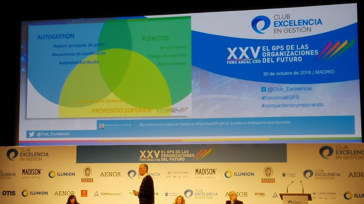 ccalvom's tweet image. Tres ejes para la transformación de personas y empresas. #ForoAnualGPS #compartiendoymejorando @Club_Excelencia