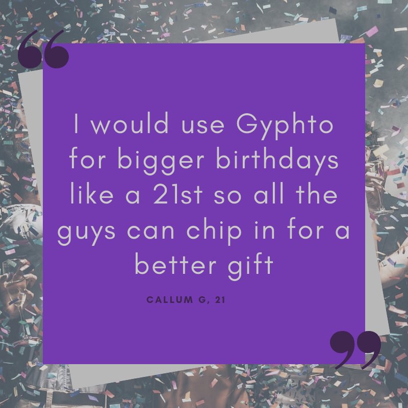 GyphtoHQ's tweet photo. Another #TuesdayTestimonial from Callum! What would you use Gyphto for?! https://t.co/3jiqwsc3k6
