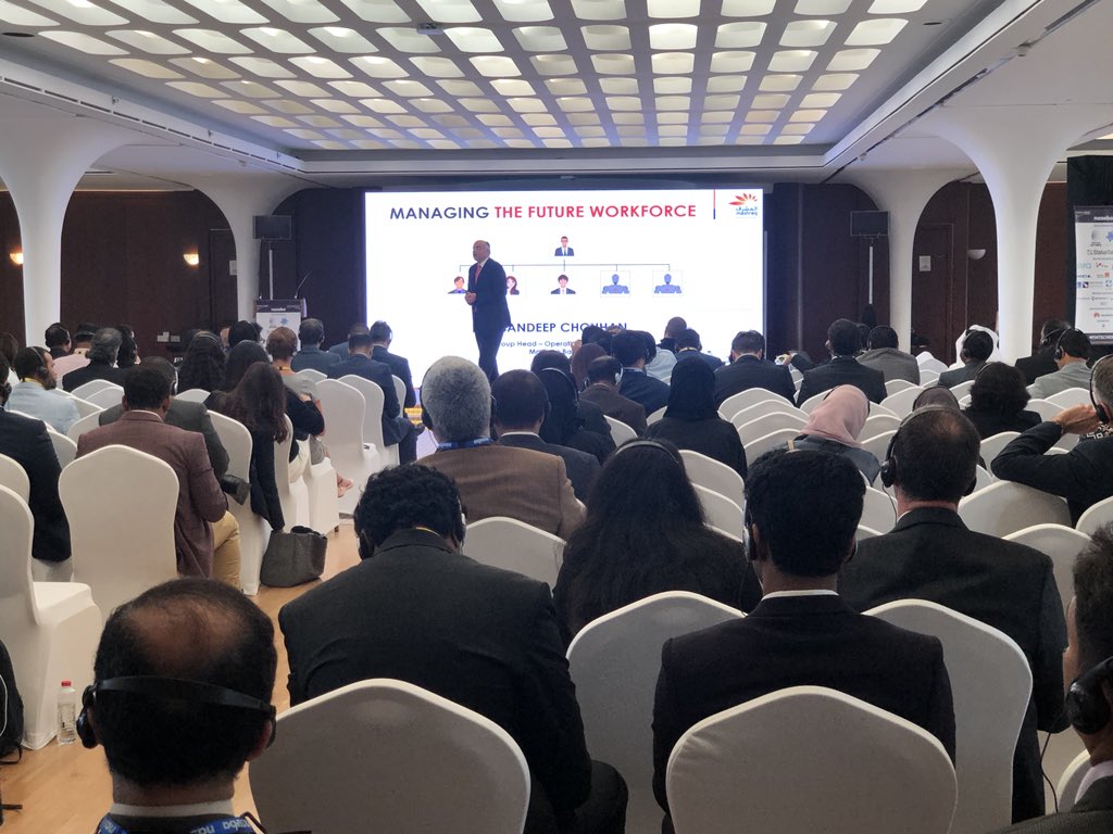naseba's tweet photo. #FINTECHDXB Sandeep Chouhan explains how they lead digital transformation by using AI, big data, cloud and devices @MashreqTweets https://t.co/wABwbOdnSZ