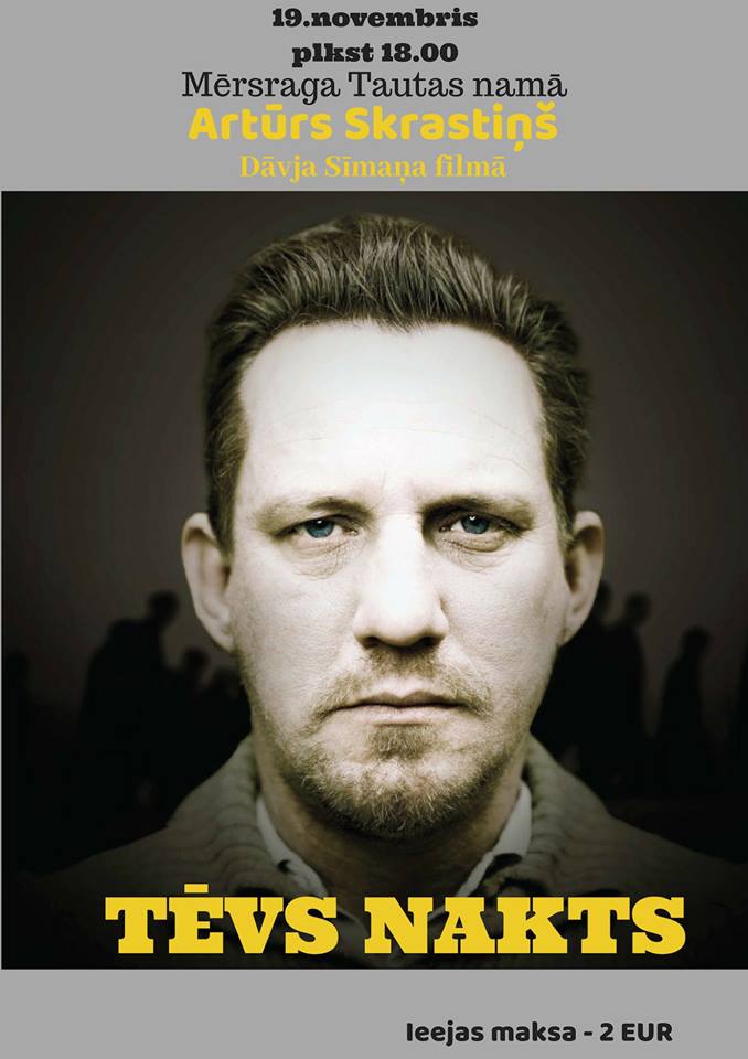 19. novembrī plkst. 18.00 Mērsraga Tautas namā iespēja noskatīties filmu "Tēvs Nakts". Filma stāsta par Žaņa Lipkes ģimenes centieniem glābt ebrejus 2. pasaules kara laikā un bērna pieaugšanu traģiskā vēstures situācijā. Ieejas maksa 2 EUR #mērsrags