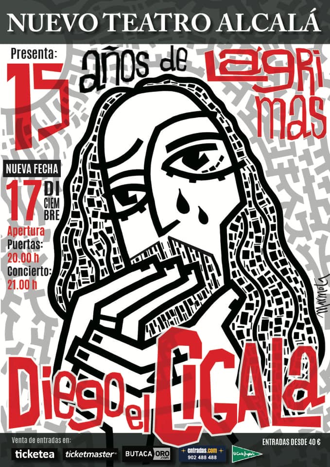 #diegoelcigala tras casi agotar sus dos primeras fechas el 03 y 10 de diciembre en el #nuevoteatroalcala , pone una ULTIMA 17 de DIC ¡¡
<a href="/DiegoElCigala/">DiegoElCigala</a> #flameco #lagrimasnegras #nuevoteatroalcala #conciertosenmadrid #canteflamenco #cantaor