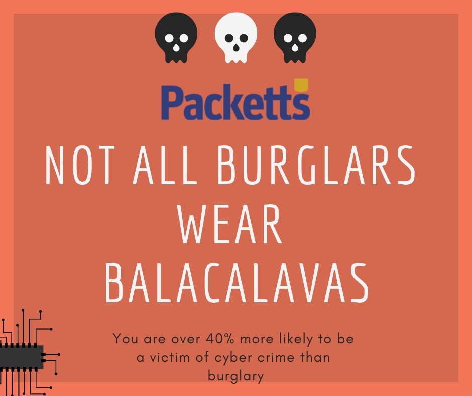 PackettsBrokers's tweet photo. Protecting your business against cyber crime with a comprehensive insurance policy from Packetts will help reduce or mitigate your risk. 🦹‍♂️👩‍💻💻☠️

#CyberAttack #cybercrime #cyberinsurance #LifeAtPacketts #Packetts https://t.co/t69XmuWTeV
