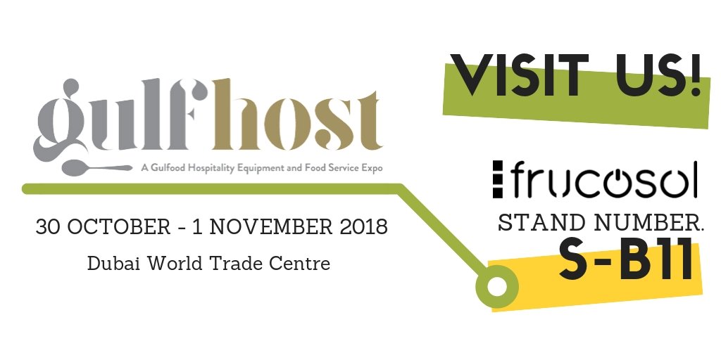 frucosol's tweet photo. Desde hoy hasta el jueves estamos en @gulf_host Nos vemos! Stand S-B11
From today until Thursday we are at @gulf_host See you! Stand S-B11
#frucosol #gulfhost2018 #gulfhost #UAE #Dubai #DWTC #ICEX #afehc #HORECA #hotel #restaurant #catering #foodservice #hospitality #exhibition https://t.co/1OqT8fCroF
