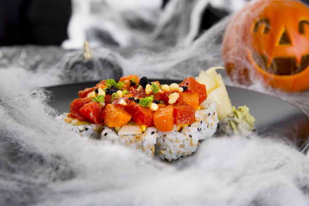 HisshoSushi's tweet image. Boo! Who&apos;s ready for Halloween? University students - you can celebrate the season with our Spooky Special. Hurry - it&apos;s only available for a couple more days! #HisshoSushi #SpookySpecial
