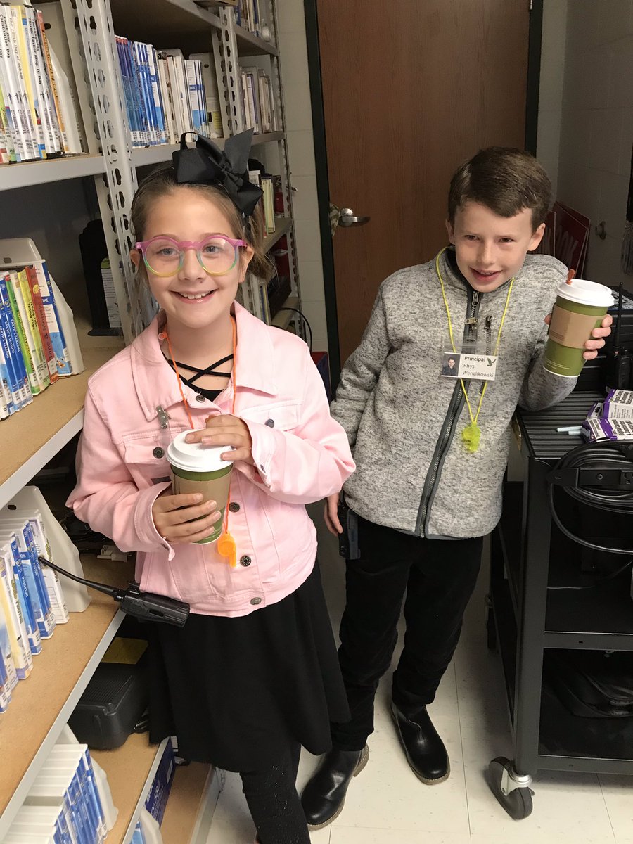Excited to have our first ever Golden Feather winners as Principals for the Day! Welcome Principal Jane and Principal Rhys! We’re so proud of your outstanding character! <a href="/FairwayElem/">Dr. Lorinda Krey</a> <a href="/FairwayElemAP/">Fairway Elementary AP</a> @DrDaveCobb #FairwayFamily