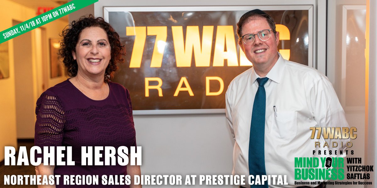 RachPrestige's tweet photo. I’m excited to announce that I’ll be interviewed on @77WABCradio’s @MYBradioNY with @YSaftlas on Sunday, November 4th at 10pm! https://t.co/4MTf4y3AHS
#prestigecapital #cashflowmadesimple #invoicefactoring #factoring #securedlender #dipfinancing #bridgefinancing https://t.co/s9Lv1tQuS0