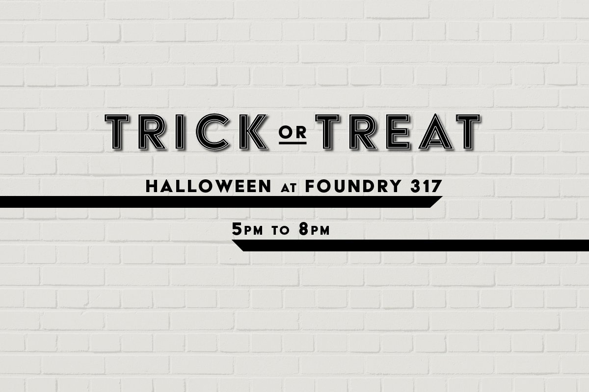 foundry317's tweet photo. We will be open on Halloween to hand out candy to trick-or-treaters! Please join us for treats for kids and warm spiked cider for adults. https://t.co/seKRkjUoPe