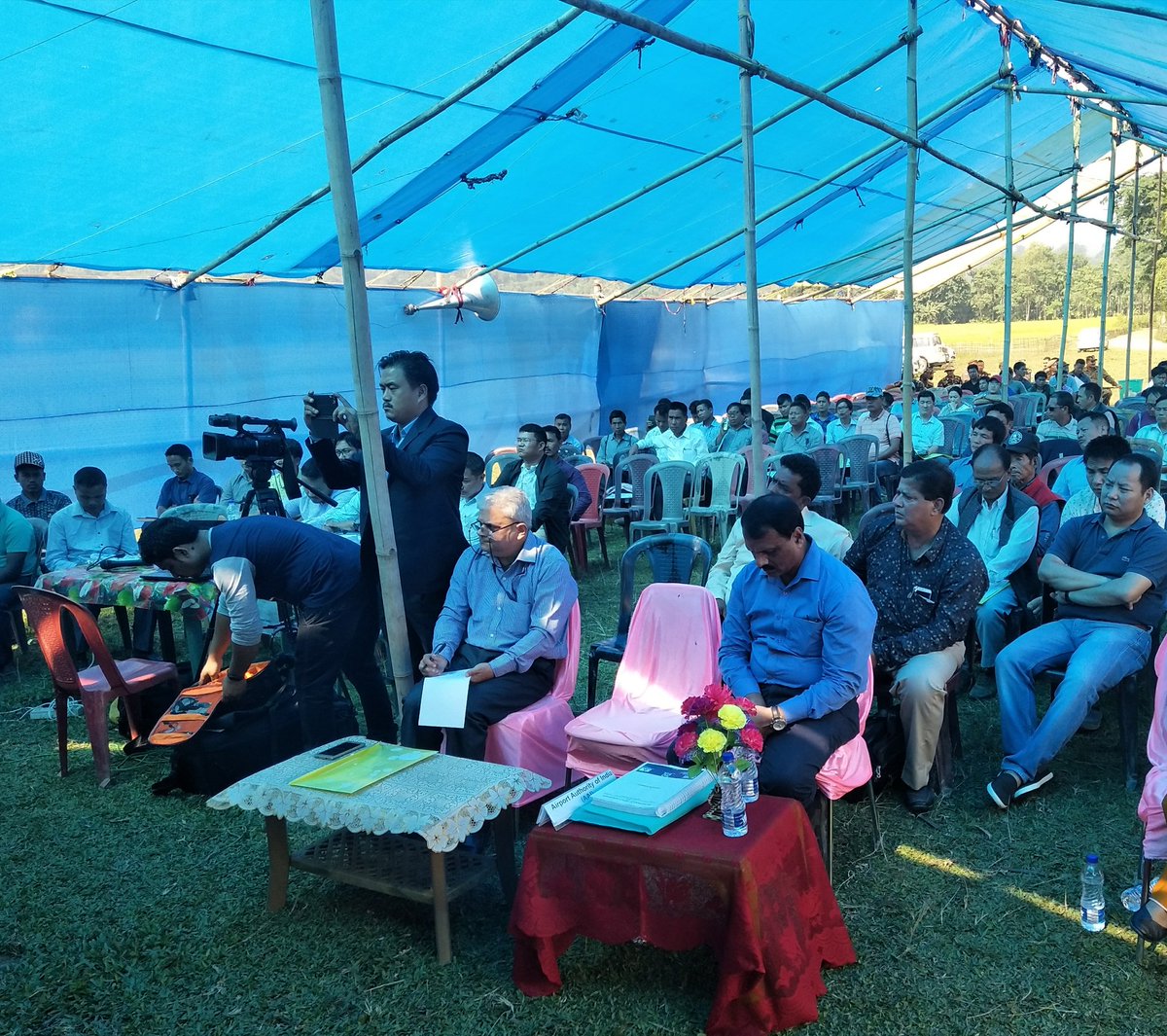 PapumpareIpr's tweet photo. The Environmental Public Hearing for proposed Green Field Airport Hollongi held today at Govt Middle School Patila, Hollongi under the chairmanship of Papum Pare Deputy Commissioner Dr. Joram Beda, IAS. https://t.co/5wv4TajiPb