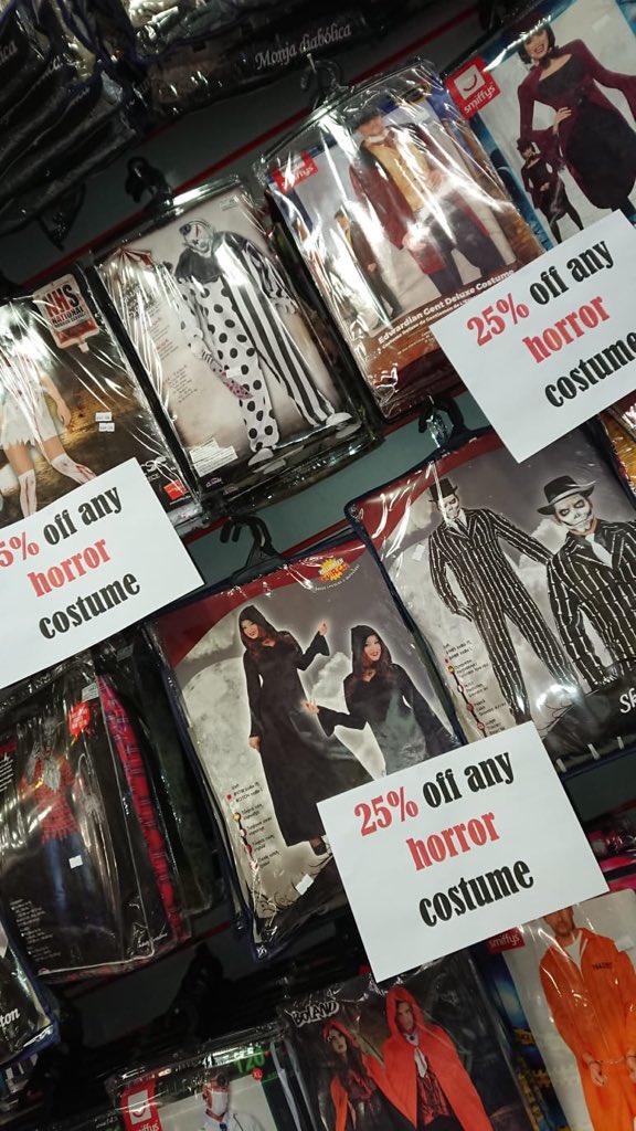 FunPlaceie's tweet image. 25% OFF ALL HORROR COSTUMES!! Get 'em before they go! 💀👻💀👻💀👻💀
#halloween #halloweencostume #sale #bargain #ststephensgreen #fun #funplace #dublin