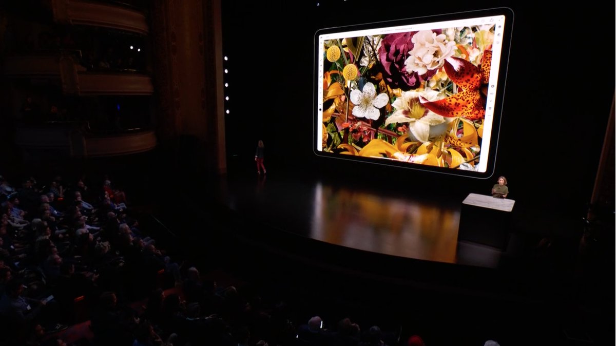 techradar's tweet image. Adobe is supporting the iPad Pro in full with the previously-announced complete version of Photoshop for the tablet being shown off on stage. This is hugely important for the iPad's credibility among the design community. #AppleEvent