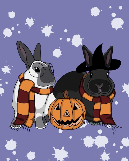 заяц с тыквой. милые хэллоуинские тыковки. донни дарко кролик. хэллоуин зайцы. зайка с хэллоуина.