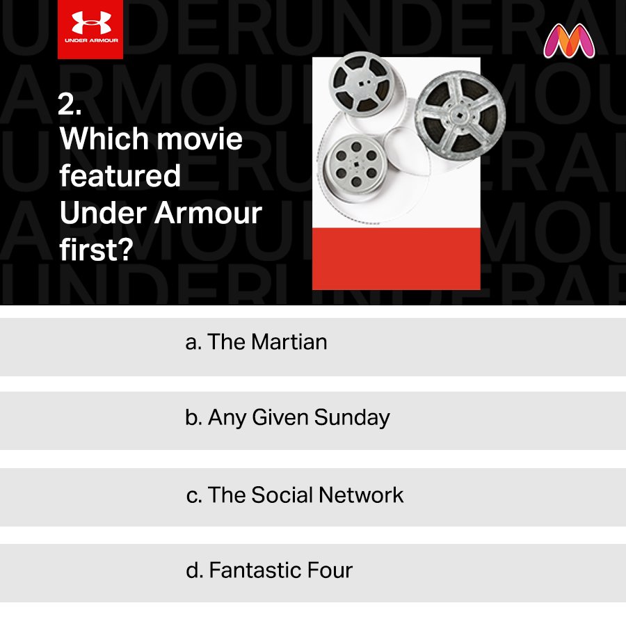 Pellen hoop medeklinker Myntra on Twitter: "Think you know the answer to this? Then tweet away. You  can also take the quiz on the #Myntra app to #win an exclusive discount  coupon to shop merchandise