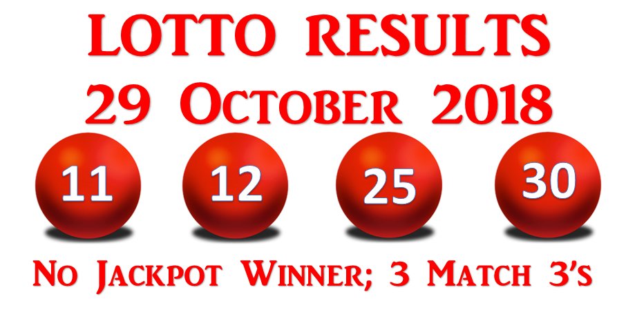 lotto result oct 29 2018