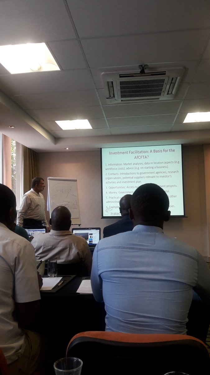 @TradeLawCentre Prof Gerhard Erasmus taking us through Investment Facilitation and the AfCFTA. @toreroeugene @KelvinNkai @nyawiraliz @pengelly_tom @TalkmoreChidede @Obertbore