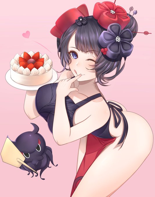 誕生日祝ってくれる北斎ちゃんです
#FGO
#葛飾北斎
#裸エプロン
#イラスト
#絵描きさんと繫がりたい 